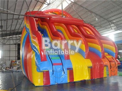 Fire Inflatable Water Slides For Frame Pool With 0.55mm PVC Material BY-WS-096